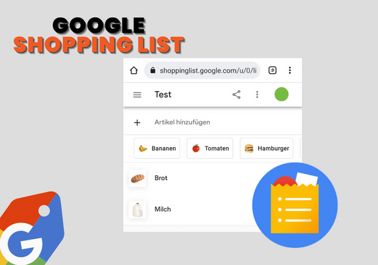 Google Shopping List